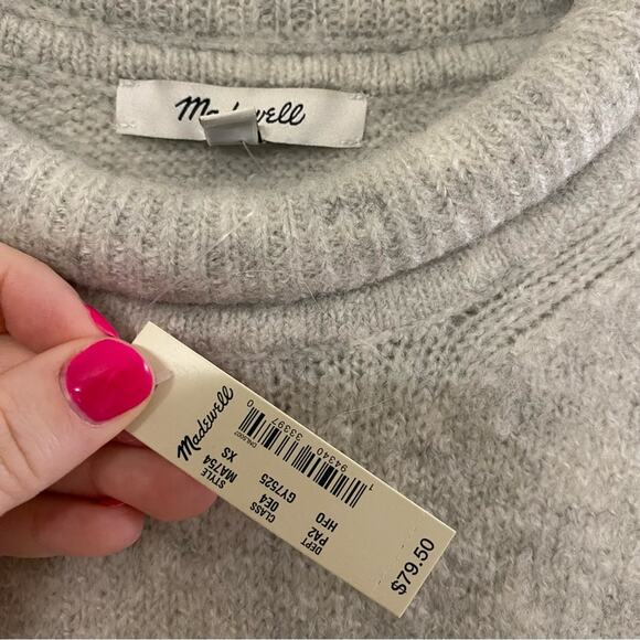 MADEWELL • Gray Fulton Pullover Sweater - Picture 5 of 8
